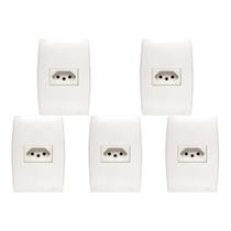 Kit 5 Unid. Conjunto Soprano Ilus 4X2 Branco Com Placa(1T...