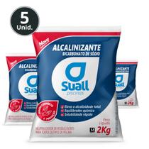 kit 5 unid Elevador de Alcalinidade Suall bicarbonato de sódio 2kg kit 5 unid Elevador de Alcalinidade Suall bicarbonato de sódio 2kg