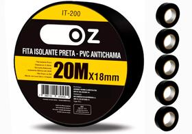 Kit 5 Unid Fita Isolante Oz 20 Metros Antichama