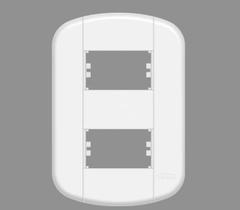 Kit 5 Unid. Placa 4x2 + Suporte Para 2 Módulo BLANC+ Fame