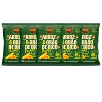 Kit 5 Unid Snack Puffs Arroz Grão Bico Cebola Solo Snacks