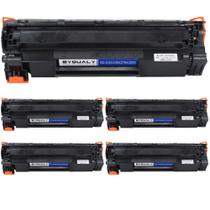 Kit 5 Unid Toner Alto Rendimento Compatível Com Impressoras HP Laser Jet Pro CF283A M125 M127FN M201 M125nw M127sp M127sf Até 1500 Páginas