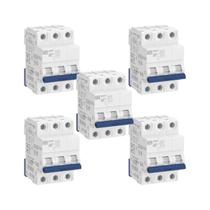 Kit 5 unid - weg disjuntor tripolar 10a (mdw-c 10a 3 polos) Kit 5 unid - weg disjuntor tripolar 10a (mdw-c 10a 3 polos)