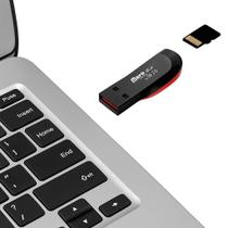 Kit 5 Unidades Adaptador e Leitor de Cartão de Memória USB 2.0 Micro SD e M2 Plug Play