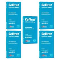 Kit 5 unidades - ceftrat 200mg 12 comprimidos