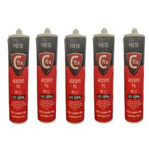 Kit 5 Unidades - Cfix Cola Adesivo PU 40 380g Preto