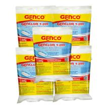 Kit 5 Unidades Cloro Tablete Tradicional Genco 200gr
