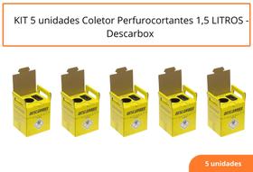KIT 5 unidades Coletor Perfurocortantes 1,5 LITROS - Descarbox