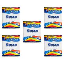 Kit 5 unidades - gesso rapido em po 1 kilo