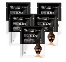 kit 5 Unidades Máscara para limpeza Facial Sachê Skin Care - Max Love 8g
