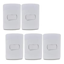 Kit 5 Unidades MG B3 Conj 1 Int Simples 4x2 10A 250V Branco