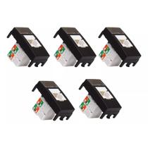 Kit 5 Unidades Mg Módulo Tomada Informática Rj45 Kit 5 Unidades Mg Módulo Tomada Informática Rj45