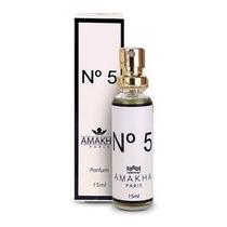 Kit 5 Unidades Perfume No 5 15 mL Amakha Paris Eau de Parfum mulher elegante e sofisticada