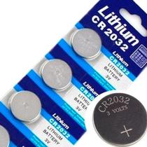 Kit 5 Unidades Pilha CR2032 3V Lithium Moeda para Controle de Garagem e Portão Eletrônico Original