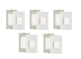 Kit 5 unidades Placa com Suporte 4x2 2 Postos Sleek Margirius 16025