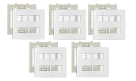 Kit 5 unidades Placa com Suporte 4x4 4 Postos Separados Sleek Margirius 16019 Kit 5 unidades Placa com Suporte 4x4 4 Postos Separados Sleek Margirius 16019