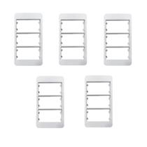 Kit 5 unidades Placa com Suporte Condulete 3 Postos 3/4 Sleek Margirius 21844 Kit 5 unidades Placa com Suporte Condulete 3 Postos 3/4 Sleek Margirius 21844