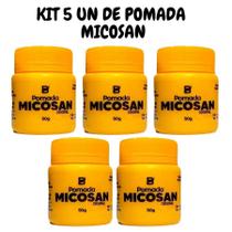 KIT 5 UNIDADES Pomada Micosan combate micoses em geral clareia manchas na pele, virilha, axilas, joelhos.