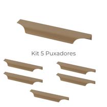 Kit 5 Unidades Puxadores Slin Florença 128mm Para Moveis - EdeCasaMoveis Kit 5 Unidades Puxadores Slin Florença 128mm Para Moveis - EdeCasaMoveis