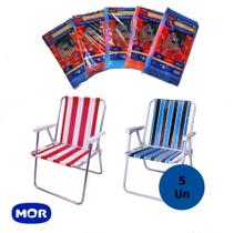 Kit 5 Unidades Refil Capa Tela Para Cadeira de Praia Alta Kit 5 Unidades Refil Capa Tela Para Cadeira de Praia Alta