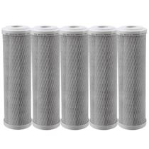 Kit 5 Unidades Refil Filtro BBI Carbon Block Encaixe para Carcaças de 9.3/4" x 2,5" E230 Compatível Hoken, Acquastar, Go