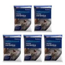 Kit 5 Unidades Rejunte Flexível Votomassa Cinza Platina 1kg