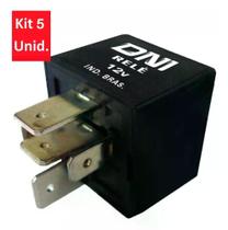 Kit 5 unidades - relé auxiliar universal reversor 12v - 80/60a - dni 8122