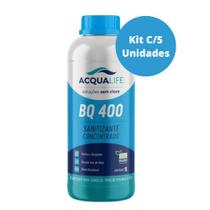 Kit 5 Unidades Sanitizante Bq400 1 Litro Acqualife
