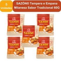 Kit 5 Unidades SAZÓN Tempera e Empana Milanesa Sabor Tradicional 60G