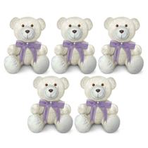 Kit 5 Ursinhos De Pelúcia Articulado Para Decoração Presente 20cm