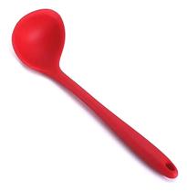 Kit 5 Utensílios Cozinha Silicone Espátula Pincel Colher Escumadeira Concha