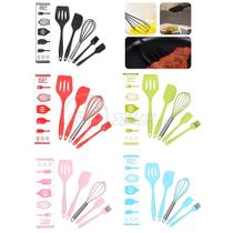 Kit 5 Utensílios de Cozinha Resistentes Conjunto Completo Peças de Silicone Kit 5 Utensílios de Cozinha Resistentes Conjunto Completo Peças de Silicone