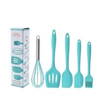 Kit 5 Utensílios de Cozinha Silicone Batedor Inox Espátula Pincel Multiuso 035 Kit 5 Utensílios de Cozinha Silicone Batedor Inox Espátula Pincel Multiuso 035