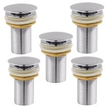 Kit 5 Válvula Click Lavatorio 1 1/4 Metal Inox Cuba Tanque Kit 5 Válvula Click Lavatorio 1 1/4 Metal Inox Cuba Tanque