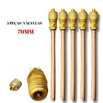 Kit 5 Válvula de Acesso Conexão Schrader 1/4 Para Refrigeração Ar Condicionado