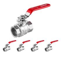 Kit 5 Válvula De Esfera Dn 20 3/4 Pol Cromado Docol