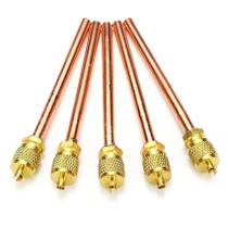 Kit 5 Válvula De Serviço Refrigeração Schrader 1/4 C/100mm