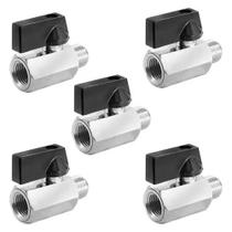 Kit 5 Válvula Esfera Micro Macho Fêmea 1/2 Polegada Água/ar Kit 5 Válvula Esfera Micro Macho Fêmea 1/2 Polegada Água/ar