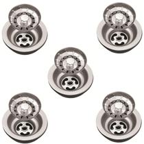 Kit 5 Valvulas Americanas Inox 3 1/2 + Cestinha Pia Cozinha