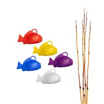 Kit 5 Varinhas de Pesca + 50 Peixinhos Festa Junina Festa de São João