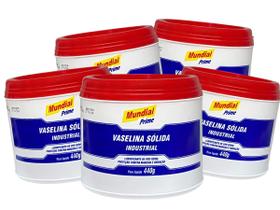 Kit 5 Vaselina Sólida Industrial Lubrifica Protege Conserva 440g MUNDIAL PT03000003 Kit 5 Vaselina Sólida Industrial Lubrifica Protege Conserva 440g MUNDIAL PT03000003