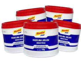 Kit 5 Vaselina Sólida Industrial Lubrifica Protege Conserva 440g MUNDIAL PT03000003