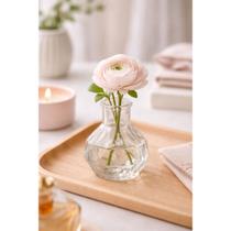 Kit 5 Vaso Decorativo 12cm Vidro Flores Solitário Resistente