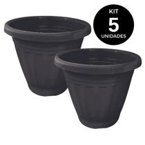 Kit 5 Vaso grande Redondo Terracota de Jardim Planta Grandes Casa Mudas 15 litros