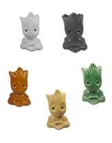 Kit 5 Vasos Baby Groot Guardiões Da Galáxia Em Porcelana / Vasinho Porta Objetos