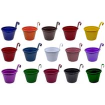 Kit 5 Vasos Cachepot Canelado Com Alça Pallets Grande Kit 5 Vasos Cachepot Canelado Com Alça Pallets Grande