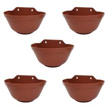 Kit 5 Vasos de Parede 28 x 18 cm Terracota