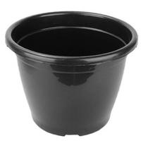 Kit 5 Vasos de plásticos Pote nº25 preto para mudas de plantas