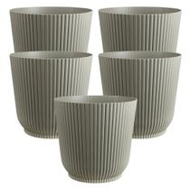 Kit 5 Vasos Para Planta Cachepot Decorativo de Mesa 16x11cm - Kit 5 Vasos Para Planta Cachepot Decorativo de Mesa 16x11cm -