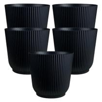 Kit 5 Vasos Para Planta Cachepot Decorativo de Mesa 16x11cm - Kit 5 Vasos Para Planta Cachepot Decorativo de Mesa 16x11cm -